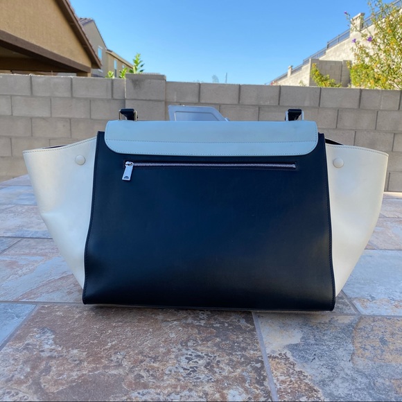 SOLD Celine Large Trapeze Leather Satchel - Picture 5 of 15
